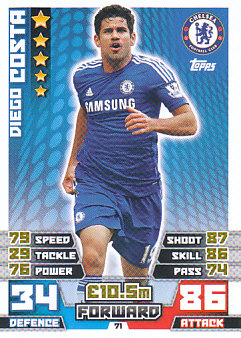 Diego Costa Chelsea 2014/15 Topps Match Attax #71
